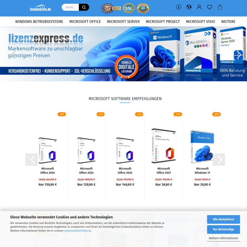 lizenzexpress.de - Software günstig Kaufen